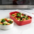 thumbnail image 4 of HLONK Red Microwave Vegetable Steamer 10  4 X 6  6 X 2  1, 4 of 6