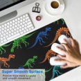 thumbnail image 4 of Long Mouse Pads for Desk,Black Cartoon Colorful Dinosaurs Skeletons Desk Mats on Top Of Desks, Desk Mouse Pad Extra Large with 3mm Non-Slip Base and Stitched Edge for Gaming,Work,Home 31.5"x11.8", 4 of 5