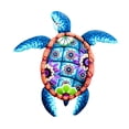 thumbnail image 4 of Metal Turtle Home Art Garden Hanging Ornament Decoración de esculturas Decoración de sala de estar única para baño interior al aire libre azul, 4 of 9