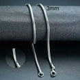 thumbnail image 5 of 50/60CM Stainless Women's Silver Chain Necklace 1/2/3/4mm Stainless Steel Choker, 5 of 8