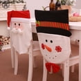 thumbnail image 3 of Luxtrada 1 PC Christmas Chair Covers Decor, Santa Claus Red Hat Snowflake Chair Xmas Cap, Kitchen Dining Chair Slipcovers Sets for Christmas Holiday Festive Decorations (Santa Claus), 3 of 5
