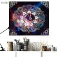 thumbnail image 6 of BadPiggies Psychedlic Mandala Print Tapestry Hippie Room Wall Hanging Art Tapestry Bedroom Dorm Living Room Decor (59"x51"), 6 of 8