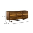 thumbnail image 5 of Wooden Buffet with Natural Wood Grain Finish and Metal Base, Brown- Saltoro Sherpi, 5 of 5