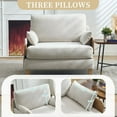 thumbnail image 4 of Villeston Accent Chair, convertible Sofa Bed ,mid-century modern for Bedroom Living Room, Beige, 4 of 9