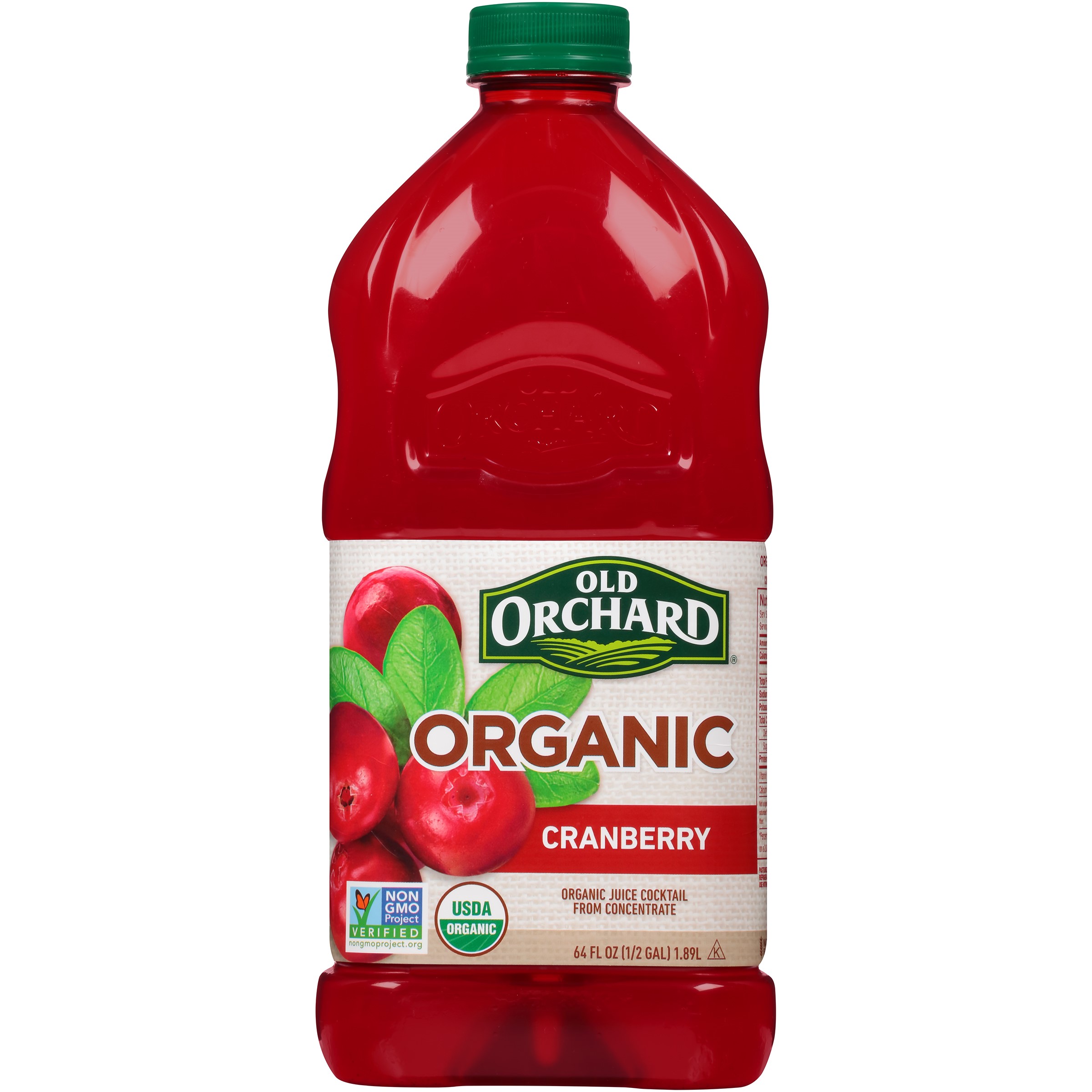 (8 Pack) Old Orchard Organic Juice Cocktail, Cranberry, 64 Fl Oz