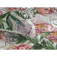 thumbnail image 3 of Ambesonne Peony Quilted Bedspread Set 3 Pcs, Floral Vintage Leafy Design, Queen, Forest Green Dark Coral, 3 of 4
