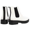 thumbnail image 4 of Soda Women's Faux Leather Round Toe Chelsea High Top Platform Ankle Boot, White ,  10 M US, 4 of 6