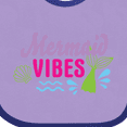 thumbnail image 4 of Inktastic Mermaid Vibes with Tail and Seashell Girls Baby Bib, 4 of 4