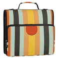 thumbnail image 5 of FORMRS Zipper Binder with Shoulder Strap 2-inch Ring 500 Sheet Capacity File Bag, Stripes and Circle, 5 of 5
