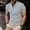 Gray, variant on Dianli Shirts for Men Fashion Solid Color Button Pocket Short Sleeve Stand Collar Blouse Breathable Lightweight Cotton Like Versatile Everyday Casual Summer