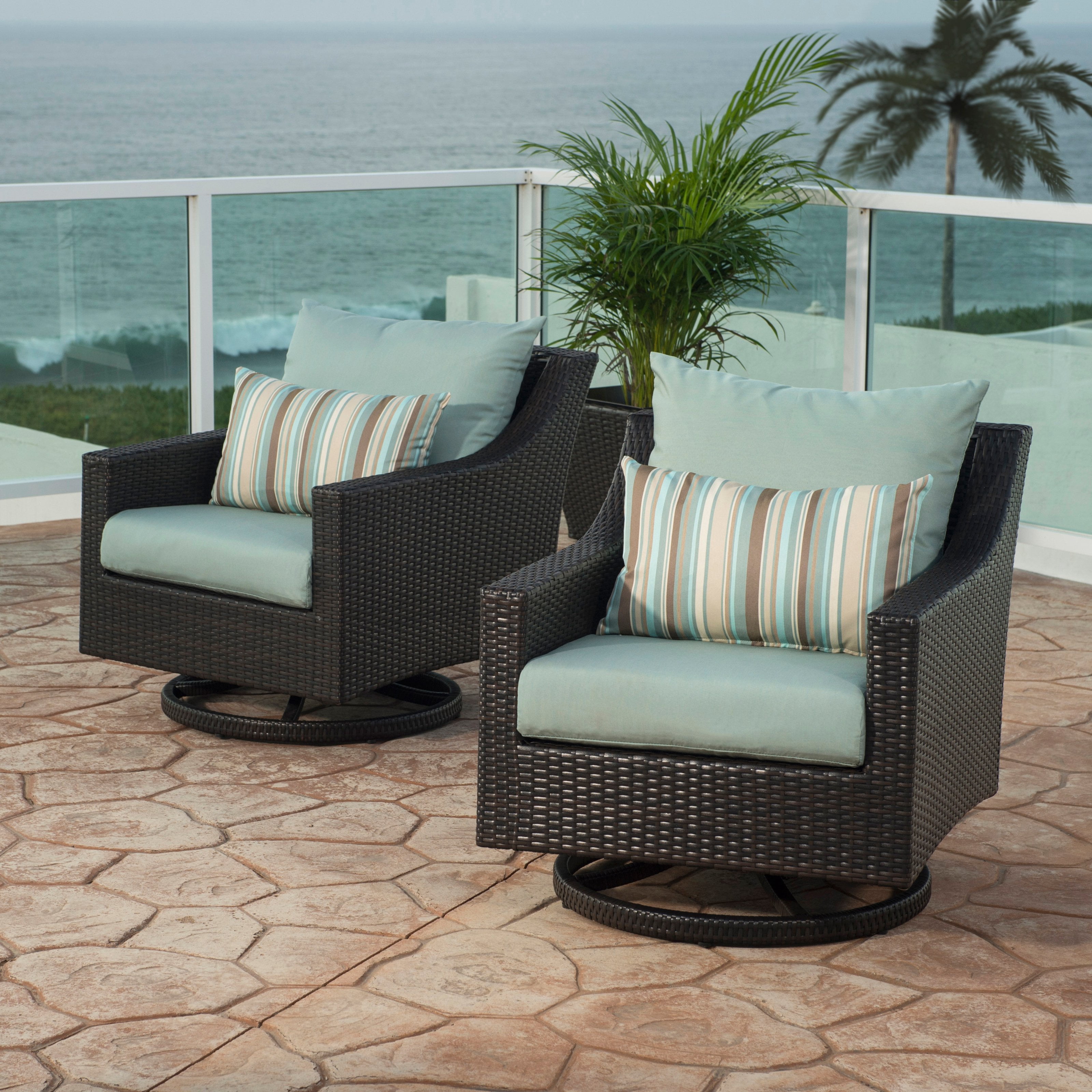 Rst Deco Wicker Motion Patio Club Chairs Set Of 2 Walmart Com Walmart Com
