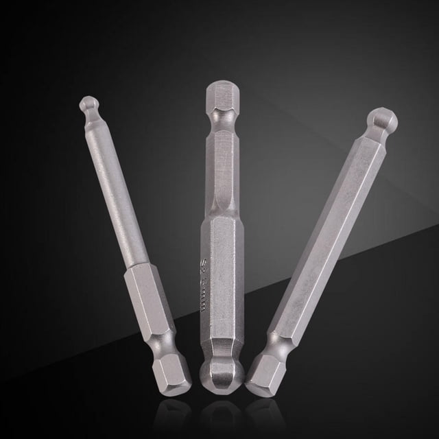 7 Puntas de Destornillador de Bola Magnética, Puntas Magnéticas Fuertes, Juego de Aleación S2, Eje Hexagonal de 1/4 Pulgadas para Taladros Eléctricos