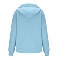 thumbnail image 4 of HongQid Women's Casual Long Sleeve Lapel Zipper Sweatshirt Oversized Loose Pullover Tops, 4 of 6