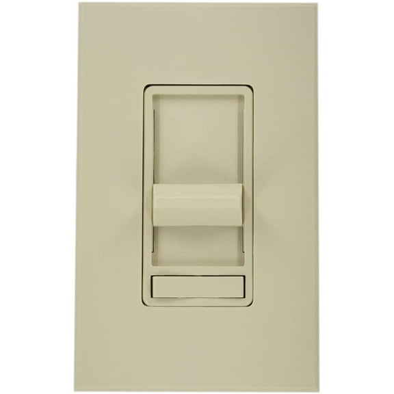 Leviton 80800-3I 800W, 3-Way, Renoir Preset Electro-Mechanical Incandescent Slide Dimmer, Narrow Fin, Ivory