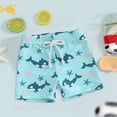 thumbnail image 2 of HCNTES Boys Swim Trunks Toddler Kids Baby Boys Summer Print Shorts Beach Swimwear Swimming Trunks(Mint Green,18-24 Months), 2 of 4