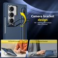 thumbnail image 5 of LHNUNP Case for Samsung Galaxy Z Fold 3 with Screen Protector, S Pen Holder, Metal Kickstand, Slim Hard PC Protective Cover,Blue, 5 of 7