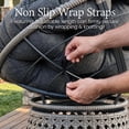 thumbnail image 4 of LayinSun Oversized Outdoor Rattan Swivel Papasan Chair with 6" Soft Thickened Cushion for Patio, Deck, Living Room, 4 of 7