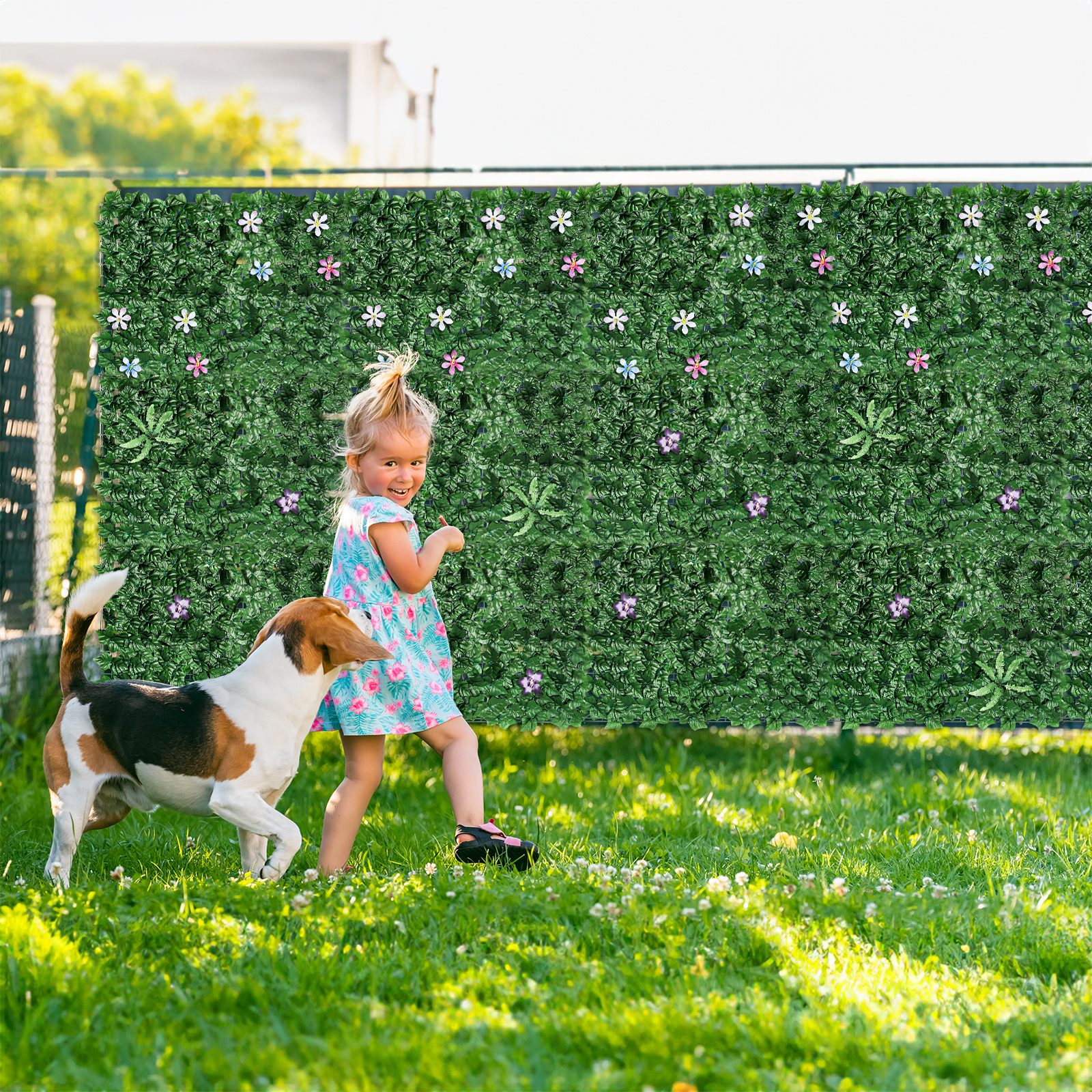 Oumilen 314" x 35.4" Ivy Privacy Fence Backdrop Decoration Flower Artificial Plants Balcony Outdoor