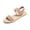 Beige, variant on Dual Strap Elastic Back Sandals, Woven Sole Summer Shoes, Women Casual Beach Footwear, Women’S Flat Sandals Open Toe Elastic Ankle Strap Slip On Comfy Low Wedge Sandals, Blue 5.5