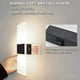 thumbnail image 4 of Aplique LED con sensor de movimiento interior, lámpara de pared con pilas, luz nocturna, batería recargable por USB, acrílico, sensor de movimiento, iluminación de pared, 2 piezas, 3000 K [Clase de eficiencia energética E] Rojo Verde, 4 of 5