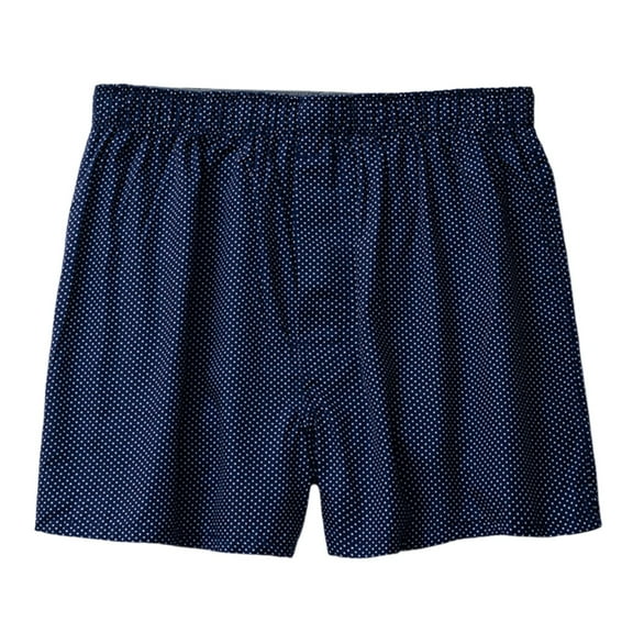 GHSOHS Mens Underwear Boxer Loose Fit Breathable Cotton Shorts Home Sleepwear Large Size Flex Waistband Briefs Underpants Blue M