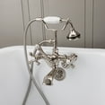 thumbnail image 2 of Low Spout British Telephone Clawfoot Faucet with Handshower & Metal Cross Handles, 2 of 2