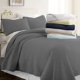 thumbnail image 3 of Merit Linens Premium Ultra Soft Herring Pattern Quilted Coverlet Set, 3 of 5