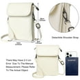 thumbnail image 6 of Badiya Adult Big Crossbody Bags, Adjustable Strap, PU Leather, 1-Piece, White, 6 of 7