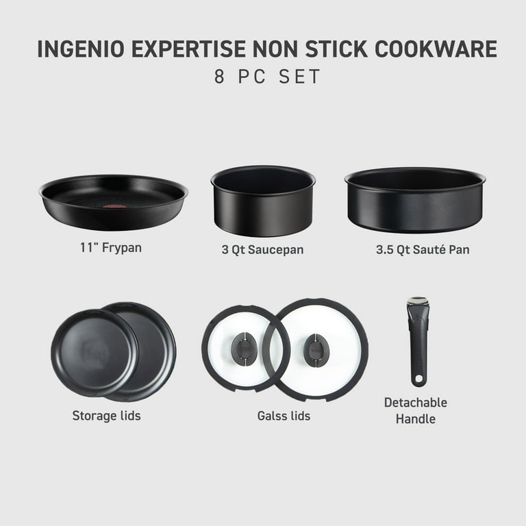 Free Shipping! T-fal Ingenio Expertise 8 Piece Nonstick Cookware