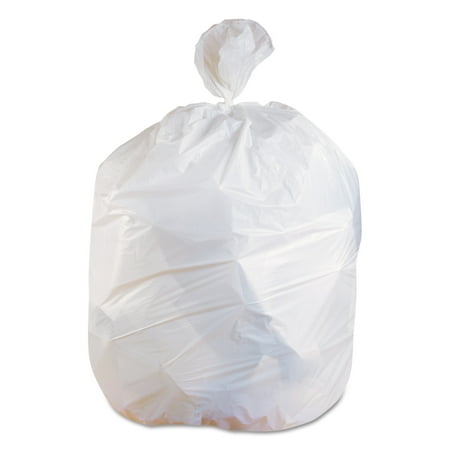 Heritage Low-Density Trash Bags, 40-45 gal, 0.75 mil, 40 x 46, White ...