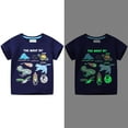 thumbnail image 5 of Boys Summer Shirt Cartoon Dinosuar Prints Comfy Basic T Shirt Short Sleeve T-Shirt Round Neck Tee for Boys & Girls 12-24 Months, 5 of 5