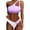 D456/Purple, variant on Afdoent Womens Bikini Sets Women's High Waist Bikini Two Piece Set Color Block One Shoulder Tie Bikini Push Up Swimsuit 2026 Retro Swimsuit