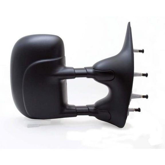 61201F - Fit System Passenger Side Towing Mirror for 02-14 Ford Econoline Van, textured black, extendable, foldaway, Manual
