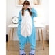 thumbnail image 3 of Pijama de una pieza de franela para el hogar para hombres y mujeres, adultos y niños, con dibujos animados de conejo blanco, conejo azul, conejo rosa, otoño e invierno, 3 of 6