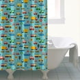 thumbnail image 4 of Cartoon Traffic Vehicles Boats Light Blue Pattern Shower Curtain 72"x84" ,Bathroom Decorative Shower Curtains Set with 12 Hooks,Modern Waterproof Washable Shower Curtain, 4 of 6