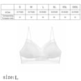 thumbnail image 2 of Sujetador de ventilación de encaje, sujetador de encaje sexy sin anillo de acero reunión ultrafina ropa interior trasera en forma de U Blanco, 2 of 5