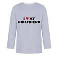 thumbnail image 3 of Jinhomg Letter Print Tops for Men 2025 Valentine's Day Themed T-Shirts Big and Tall Comfy 3/4 Sleeve Crew Neck Tees Mens Holiday Dating Clothes Light Blue XXL, 3 of 5