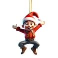 thumbnail image 1 of Adornos navideños, regalos navideños, colgante de árbol de Navidad de enano acrílico, lindo colgante de muñeca china con estampado plano de enano, decoraciones, decoraciones, 1 of 6