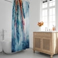 thumbnail image 4 of Abstract Feathers Extra Long Shower Curtain,Modern Art Marble Shower Curtains Sets for Bathroom,Black and White Bath Curtain,Waterproof Fabric with Hooks 72x84 Inches, 4 of 6