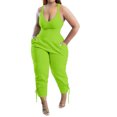 thumbnail image 2 of Pants for Women,Clearance Women's Plus Size Womens Fashion Summer Solid Casual Camis Sleeveless Suspender Jumpsuit Loose Causal Pants, 2 of 5