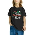 thumbnail image 3 of Odeerbi Kids Boys Girls Christmas T-shirt Christmas Print Casual Short Sleeve Tops Shirt Kids Clothes Black, 3 of 4