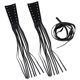 thumbnail image 3 of 1 Pair Motorcycle Handlebar Grips Tassel Faux Leather Brake Lever Cover Fringe, 3 of 3