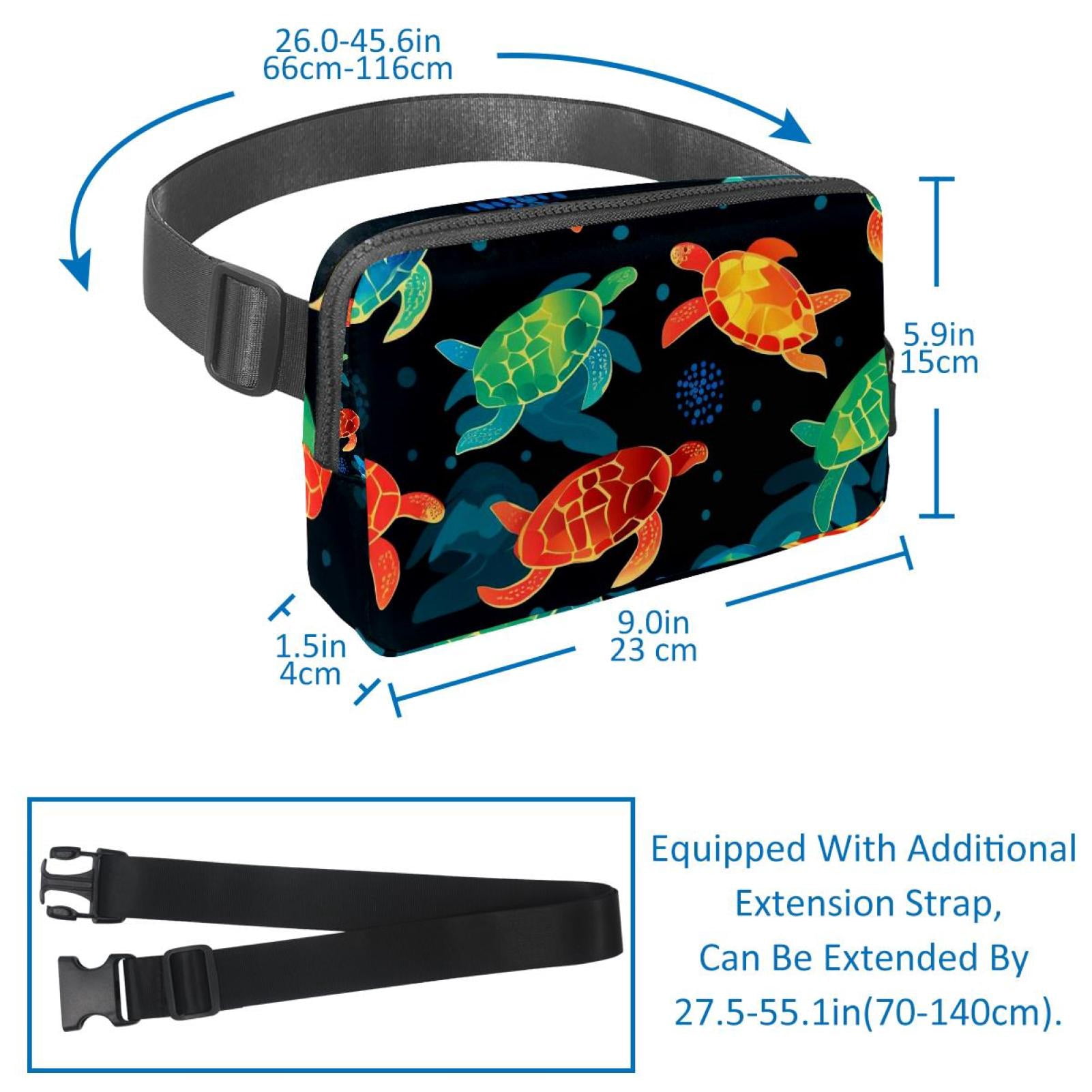 Sea turtles Lightweight Running Belt Waist Bag with Extension Strap and Money Belt - Unisex