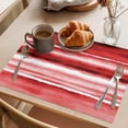 thumbnail image 3 of Red Ombre Placemats Set of 4 Modern Abstract Art Farmhouse Place Mats Indoor Wipeable Table Mats Washable Cloth Dining Table Placemats for Kitchen Holiday Party Home Decor 13x19 Inch, 3 of 9