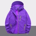 thumbnail image 2 of UVEASISHA Lightweight Hoodies for Men Full Zip Windbreaker Jacket SPF Sun Fishing Hoodie Waterproof Quick Dry Hiking Hooded Jackets with Zipper Pockets Purple S, 2 of 10