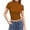 Khaki, variant on Women's Plus Size Solid Color Mock Neck Short Sleeve Slim Fit T Shirt, Breathable Stretchy Basic Tee for Summer Daily Layering, Soft and Comfortable Base Top Beige L