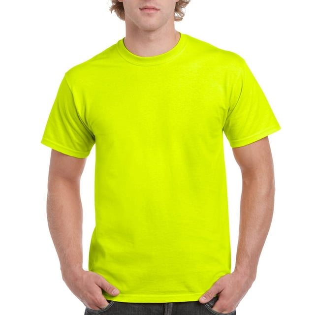 Gildan Mens Ultra Cotton T-Shirt, 3XL, Safety Green