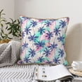 thumbnail image 6 of KLL Palm Leaves Decorative Throw Pillow Covers Velvet Soft for Couch Sofa Bedroom Living Room Outdoor - 20"x20", 6 of 8