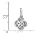 thumbnail image 3 of Real 10kt Tiara Collection White Gold Polished CZ Pendant; for Adults and Teens; for Women and Men, 3 of 3