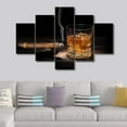thumbnail image 2 of TISHIRON 5PCS Framed Whiskey Theme Canvas Wall Art Set,60"x32" Bar Cigar and Whisky Wall Canvas Art Decor, 2 of 7